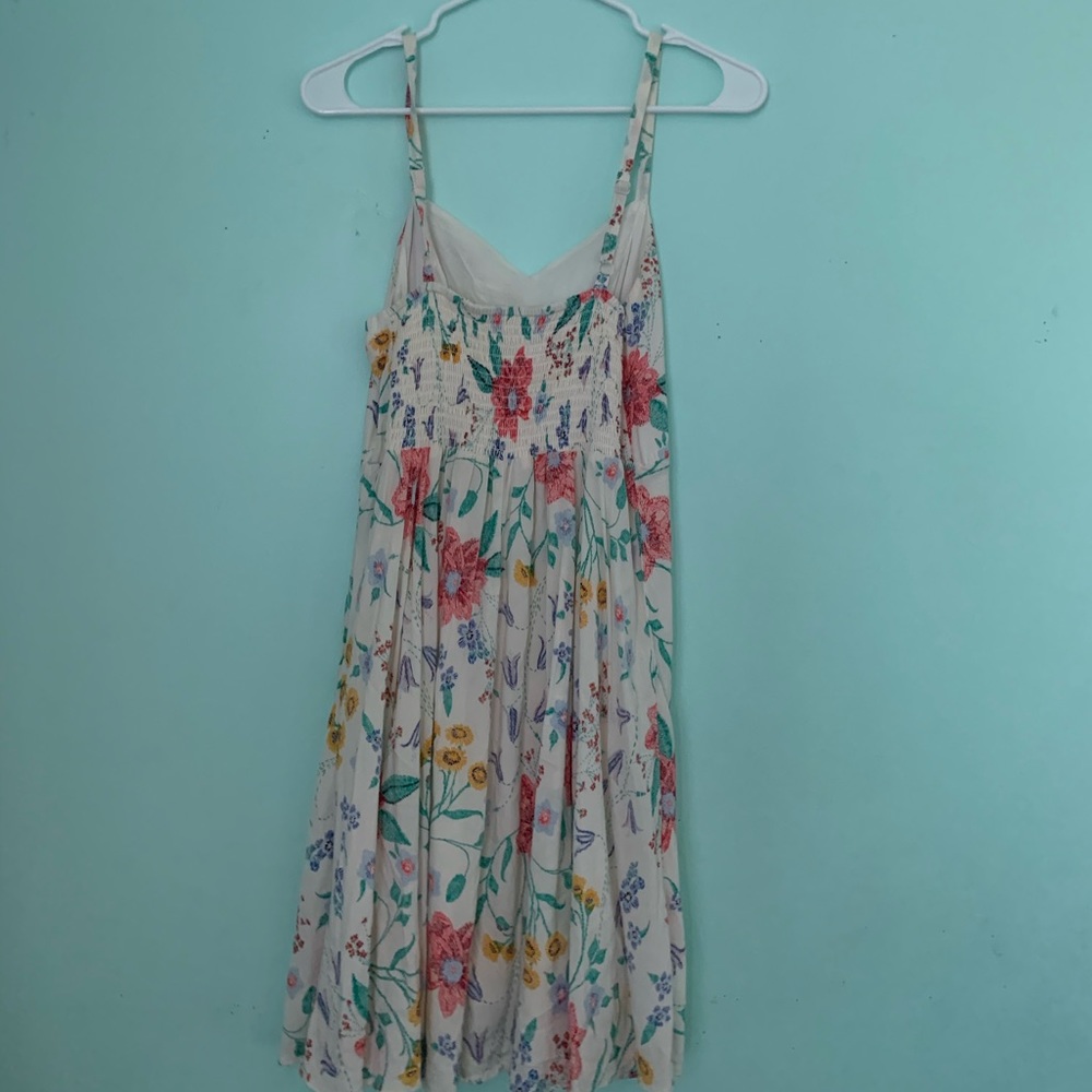 White dress with flowers